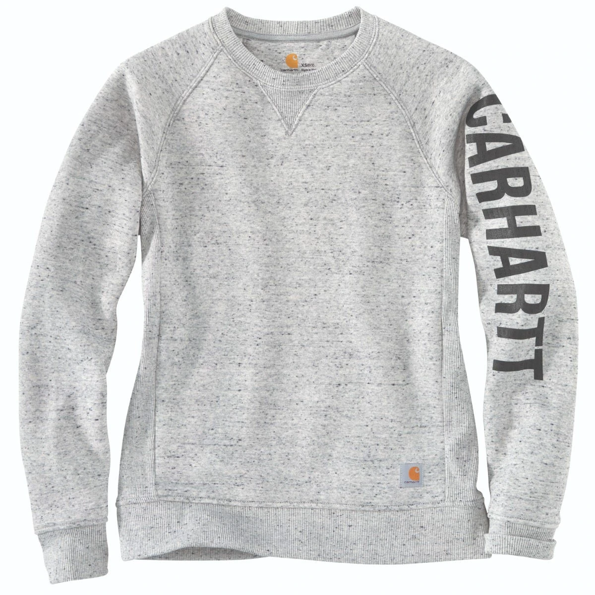 Carhartt Sweatshirts: Women's 104410 E07 Asphalt Heather Nep Crewneck Relaxed Fit Graphic Sweatshirt