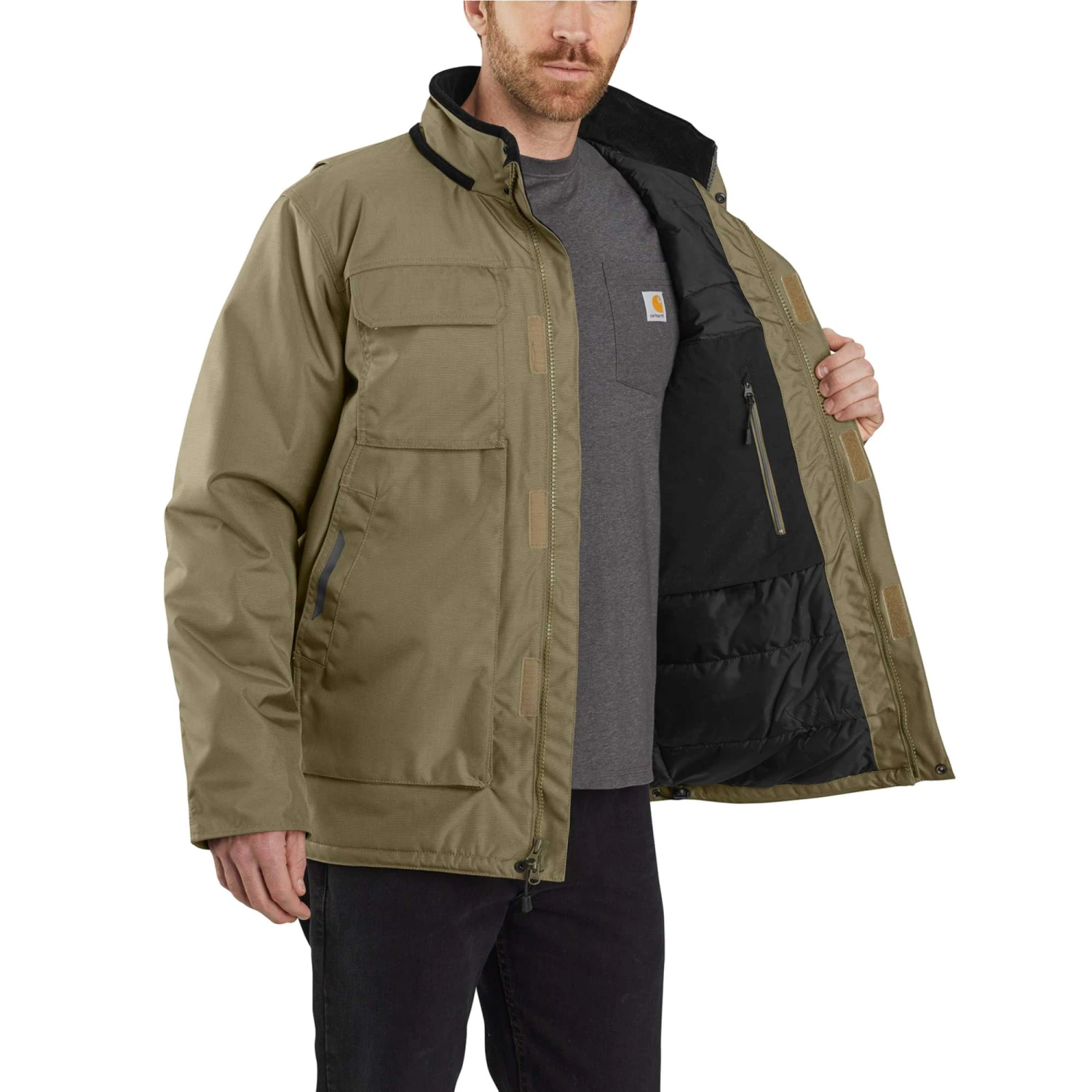 Carhartt Jackets: Men's 104460 391 Burnt Olive Full Swing Yukon Insulated Coat - Image 3