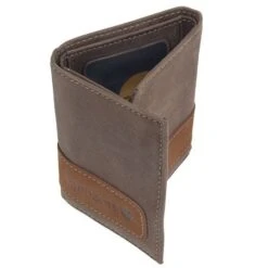 Carhartt Wallets: Two Tone Brown B000021620299 Leather Trifold Wallet
