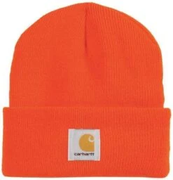 Carhartt Hats: Bright Orange Acrylic Watch Cap A18 BOG