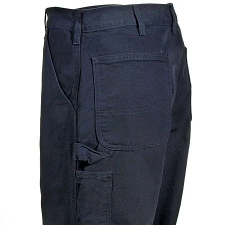 Carhartt Pants: Men's B11 BLK Black Cotton Duck Dungaree Pants - Image 3