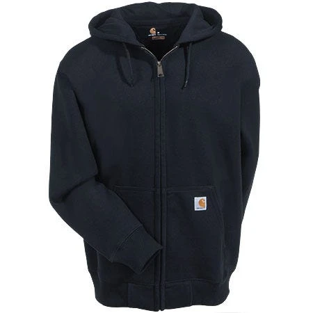 Carhartt Sweatshirts: Men's Black 100614 001 Zip Front Rain Defender Hooded Sweatshirt - Image 3