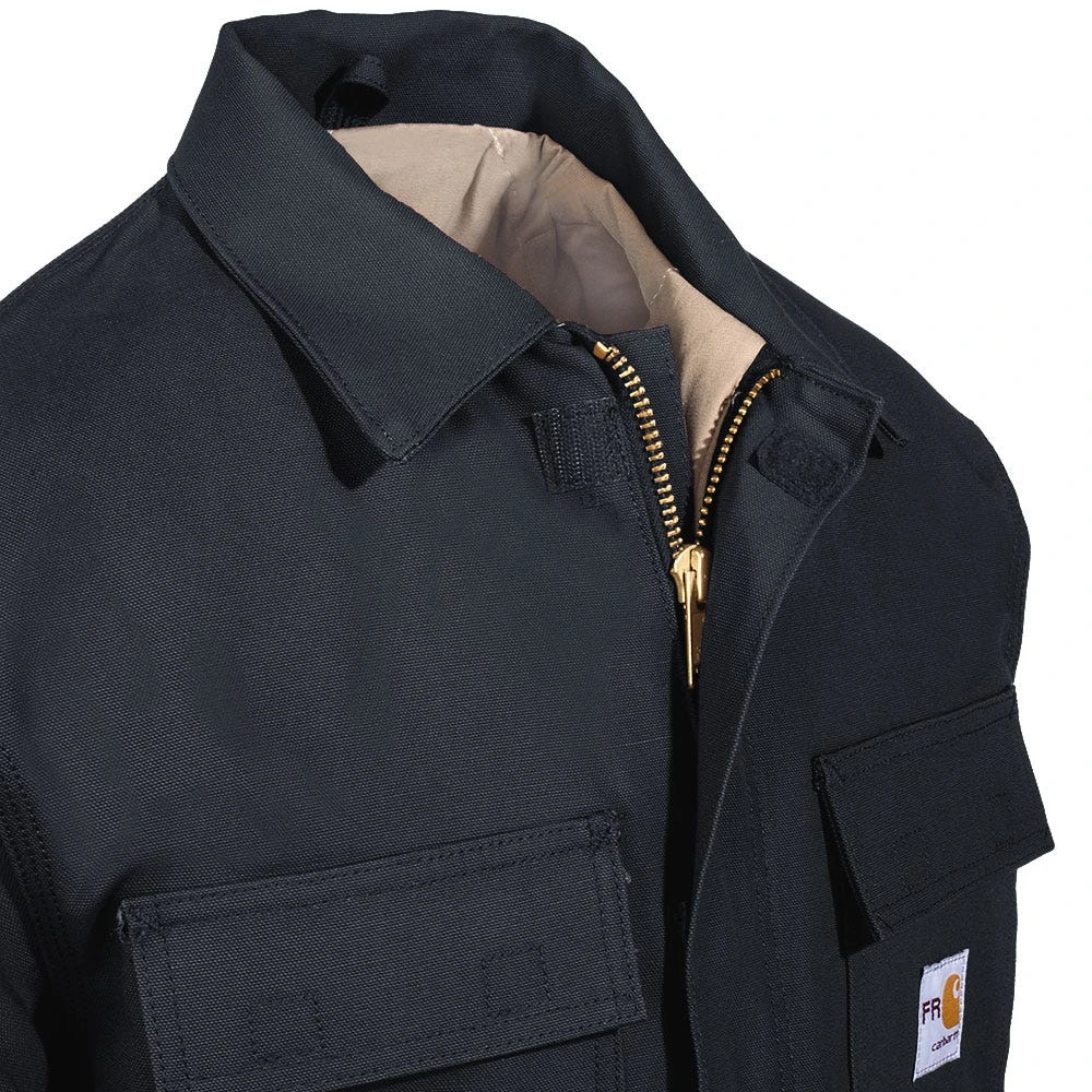 Carhartt Coats: Men's 101618 001 Flame Resistant Cotton Duck Lined Coat - Image 2