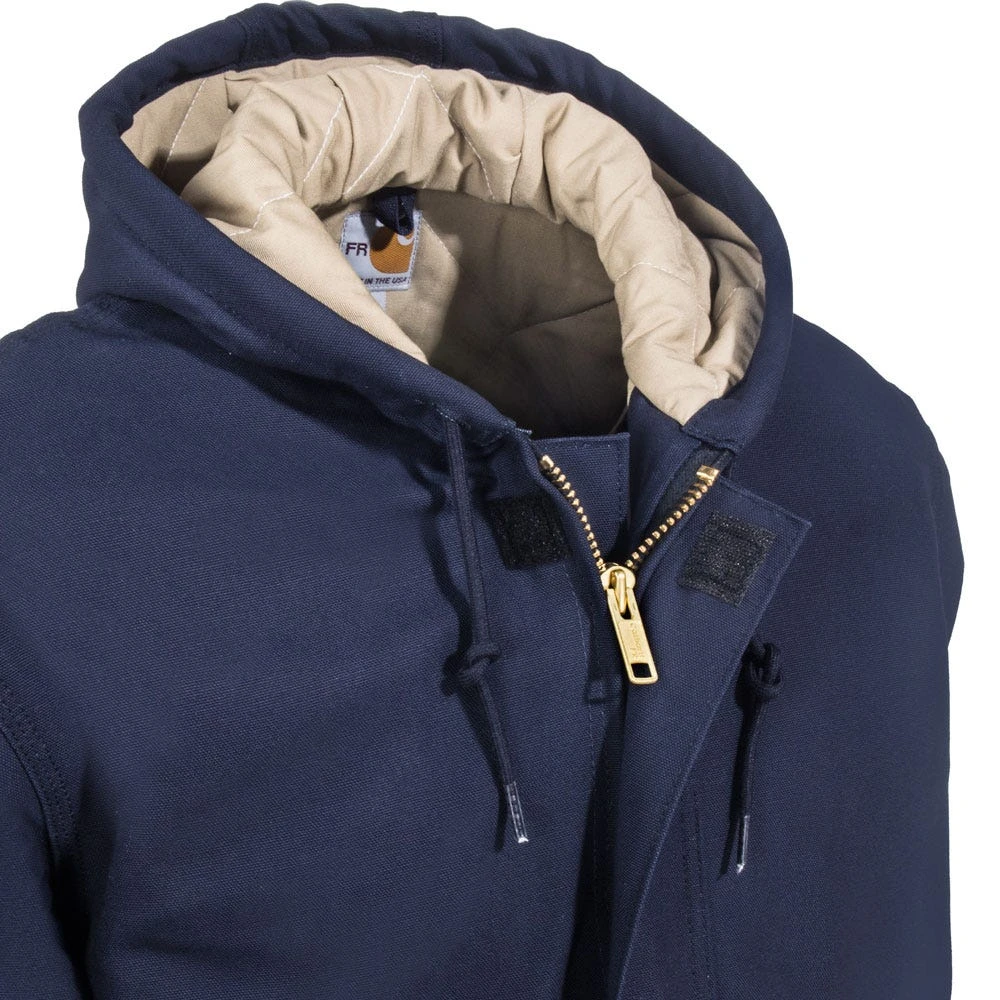 Carhartt Jackets: Men's 101621 410 FR Duck Navy Blue Jacket - Image 2
