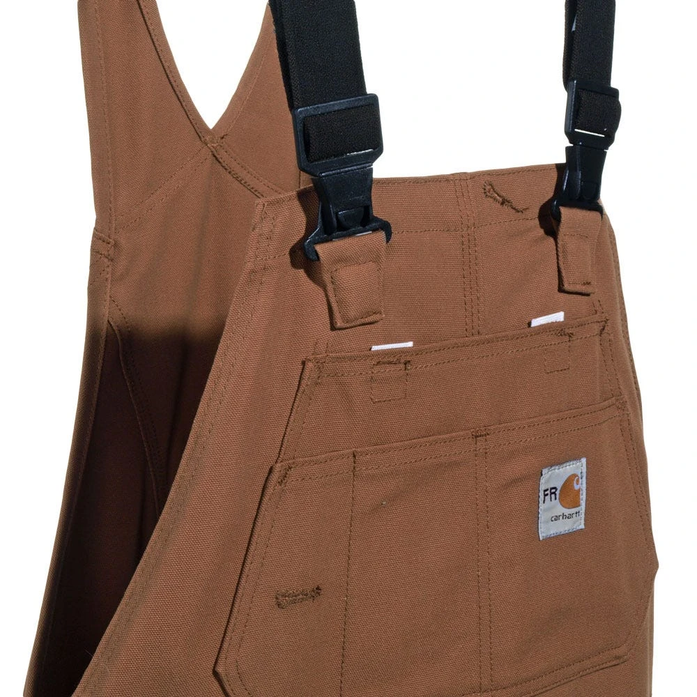 Carhartt Overalls: Men's 101626 211 FR Quilt Lined Cotton Duck Bib Overalls - Image 2
