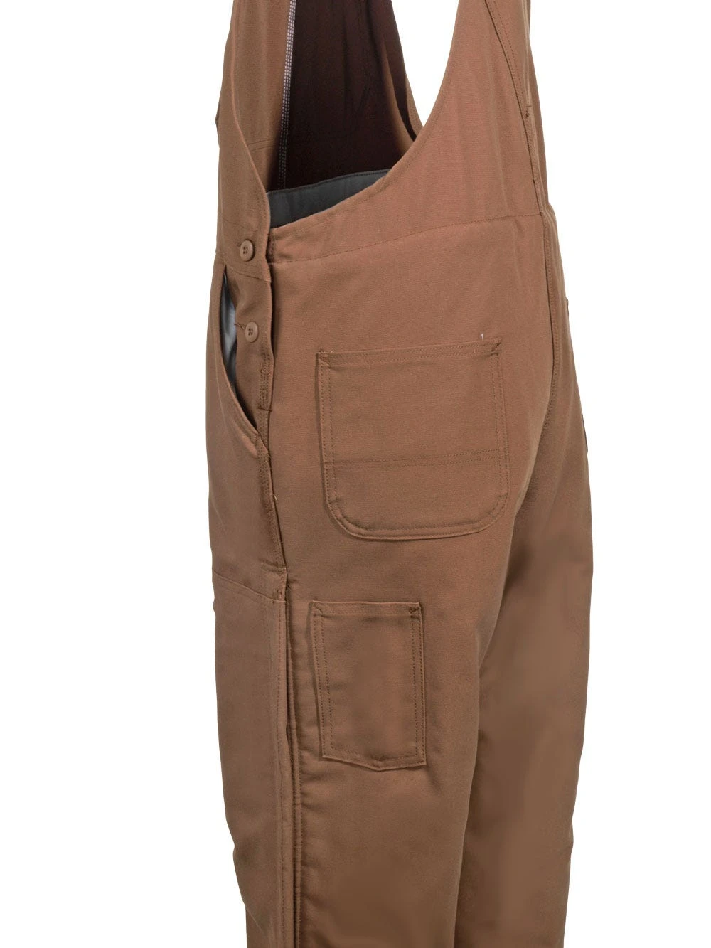 Carhartt Overalls: Men's 101626 211 FR Quilt Lined Cotton Duck Bib Overalls - Image 4
