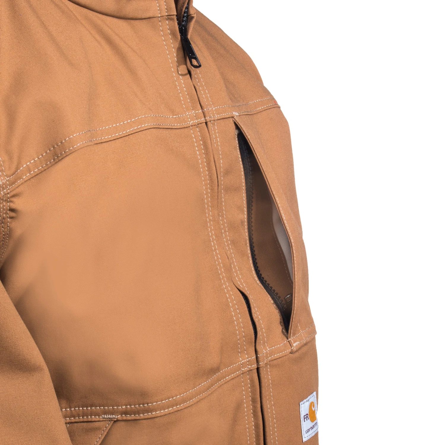 Carhartt Jackets: Men's 102179 211 Carhartt Brown FR Full Swing Quick Duck Jacket - Image 5