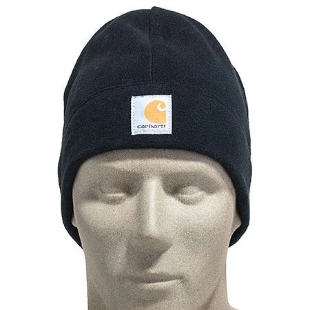 Carhartt Hats: Black Polyester Fleece Hat A207 BLK - Image 2