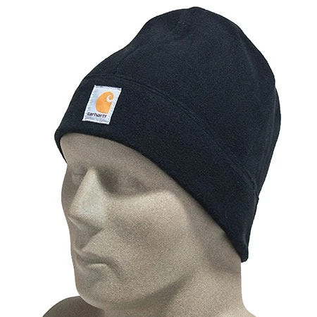 Carhartt Hats: Black Polyester Fleece Hat A207 BLK - Image 3