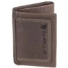 Carhartt Wallets: Men's B000021320199 Brown Detroit Leather Trifold Wallet
