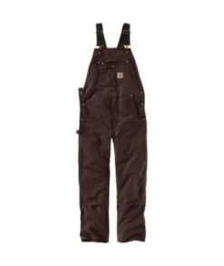 Carhartt Overalls: Men's 102776 DKB Dark Brown Relaxed Fit Duck Bib Overall