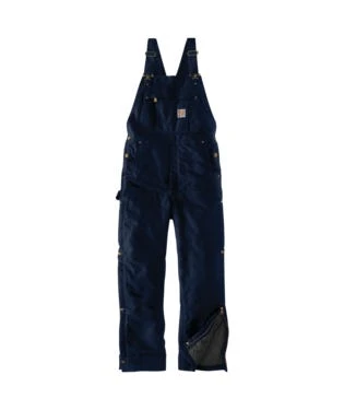 Carhartt Overalls: Men's 104393 DNY Dark Navy Loose Fit Firm Duck Insulated Bib Overall - Image 2