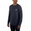 Carhartt Force Shirts: Men's Navy 104617 I26 Force Moisture Wicking Work Shirt
