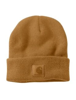 Carhartt Hats: 101070 BRN Carhartt Brown Black Label Watch Hat