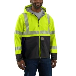 Carhartt Jackets: Men's 105300 BLM Brite Lime High-Visibility Storm Defender Loose Fit Midweight Class 3 Jacket