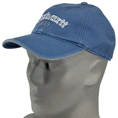Carhartt Hats: Blue Cotton Twill Classic Baseball Cap A241DBL - Image 3