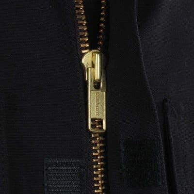 Carhartt Coats: Men's Black C003 BLK Arctic Quilt Lined Traditional Duck Coat - Image 6