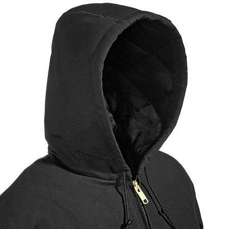 Carhartt Jackets: Men's Black J140 BLK USA Made Flannel Lined Duck Active Jacket - Image 4