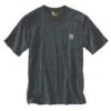 Carhartt Shirts: Men's K87 CRH Carbon Heather Heavy Weight Short Sleeve Loose Fit Pocket T-Shirt